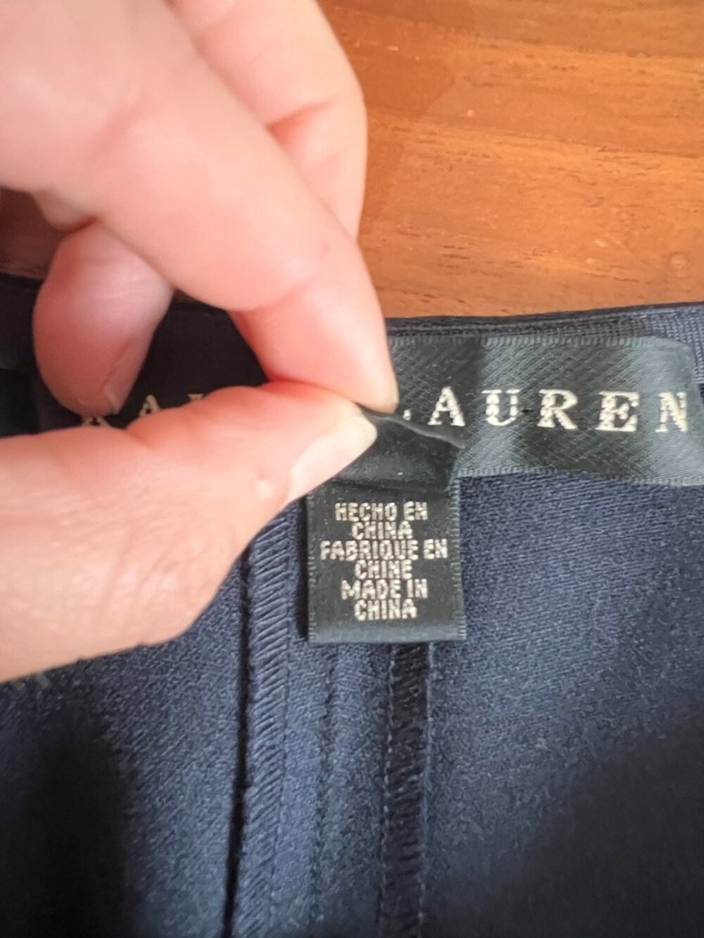 Ralph Lauren Black Label Navy, Wool Blend Wide Leg Trousers | Size 2 - Picture 6 of 11
